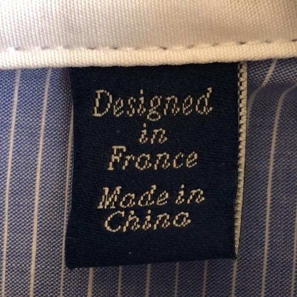 NMT FACONNABLE LADIES BLUE DRESS SHIRT EUR44 US12 DESIGNED IN FRANCE - Picture 11 of 14